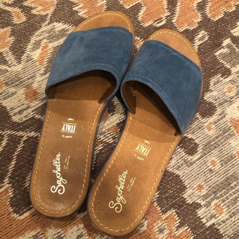 Seychelles Blue Suede Slider